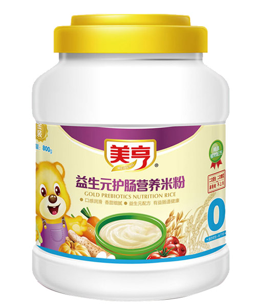 美亨800g桶裝益生元護腸營養(yǎng)米粉0段