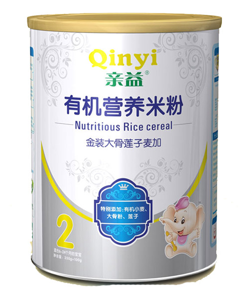 親益紙聽大骨蓮子有機(jī)營養(yǎng)米粉2段