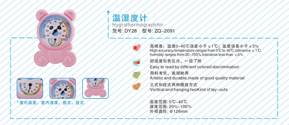 中親溫濕度計DY28