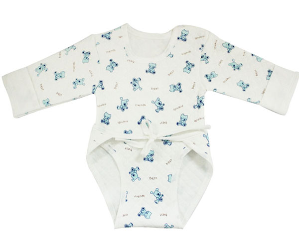 亨藝開陽肩開扣保暖長袖哈衣(藍(lán)色)