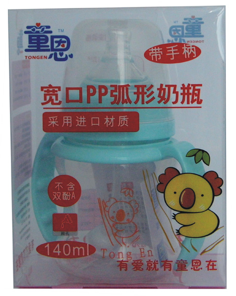 童恩寬口PP弧形奶瓶140ml