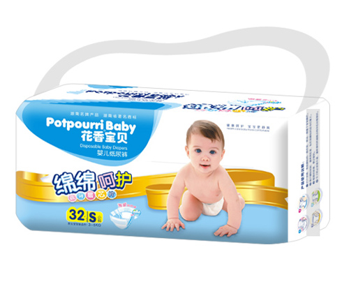 花香寶貝綿綿呵護(hù)疏導(dǎo)層芯片尿褲S碼