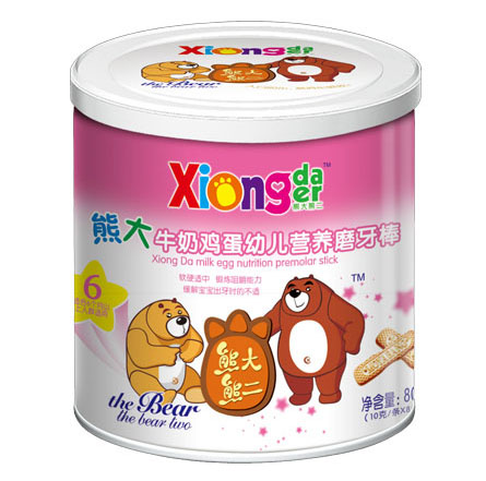 熊大熊二牌熊大牛奶雞蛋幼兒營(yíng)養(yǎng)磨牙棒