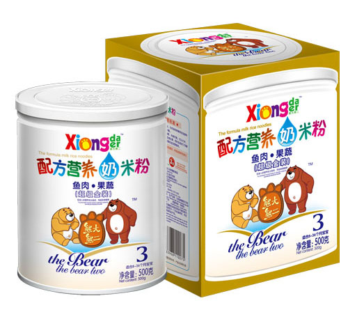 熊大熊二魚肉果蔬配方營養(yǎng)奶米粉