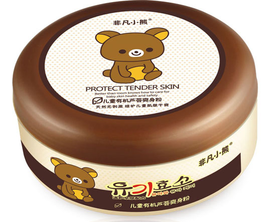 非凡小熊有機蘆薈爽身粉