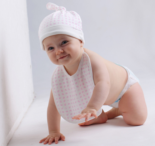 藕糖氏嬰兒圍嘴粉色