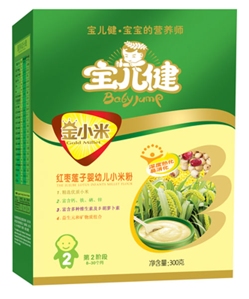 寶兒健金小米紅棗蓮子?jì)胗變盒∶追酆醒b