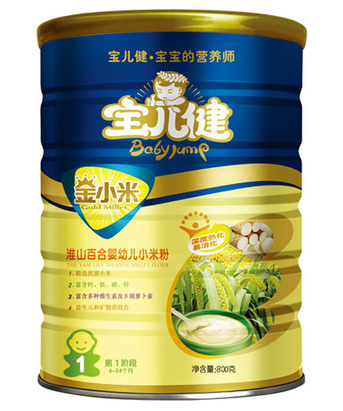 寶兒健金小米淮山百合嬰幼兒小米粉罐裝