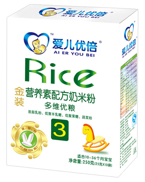 愛兒優(yōu)倍金裝多維優(yōu)糧營(yíng)養(yǎng)素配方奶米粉盒裝