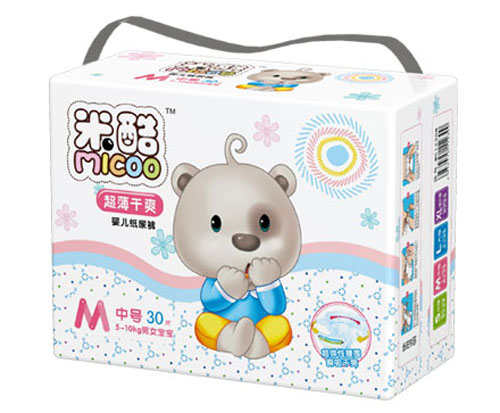 米酷超薄干爽嬰兒紙尿褲(中號(hào))