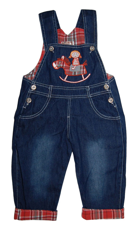 嬰比迪牛仔小木馬背帶褲