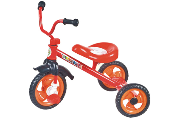 金六一紅色三輪童車