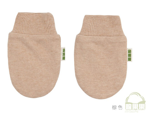 棉果果天然彩棉嬰兒手套