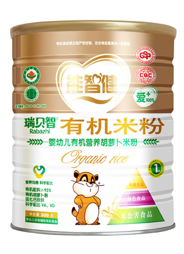 能智健300克嬰幼兒有機(jī)營養(yǎng)胡蘿卜米粉(1段)