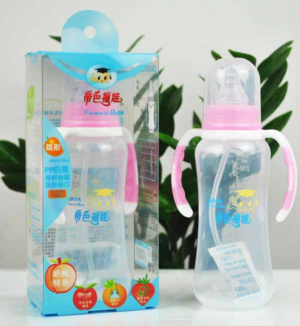 帝色福娃粉色新款奶瓶