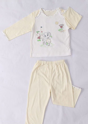 摩可拿黃色新款寶寶內衣套裝
