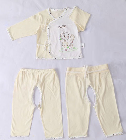 摩可拿黃色寶寶內(nèi)衣三件套