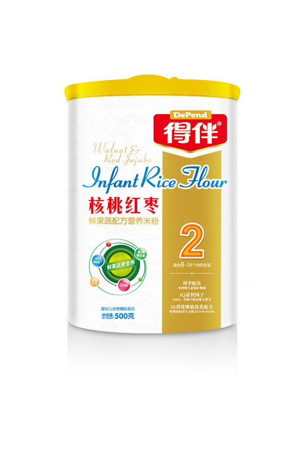 得伴乳清蛋白鮮果蔬配方營養(yǎng)米粉3段