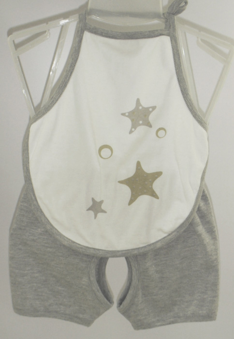 娃愛的蓓蓓灰色新款肚兜套裝