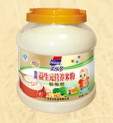 美多樂罐裝鐵鋅鈣益生元營(yíng)養(yǎng)米粉2段