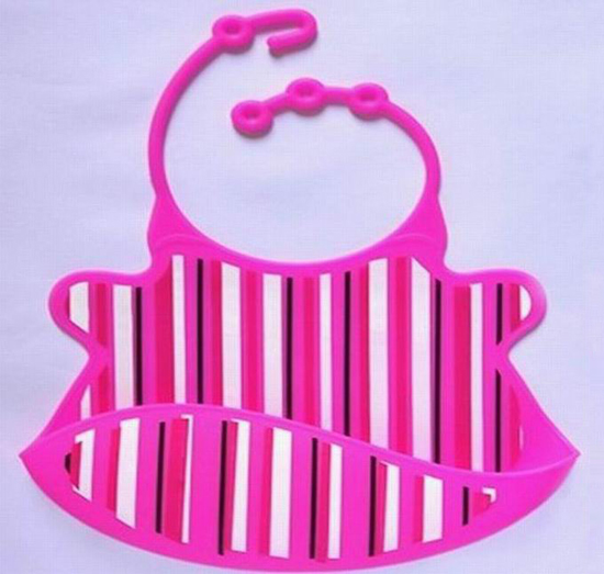 鑫恩成粉色斑馬口水兜