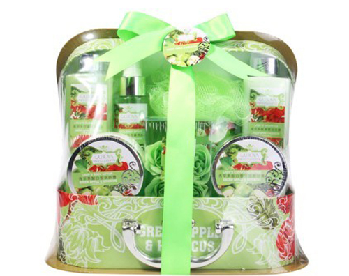 雅孕綠色花紋翻蓋禮盒