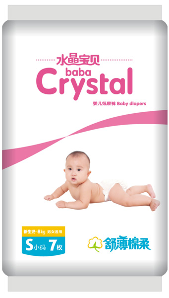 水晶寶貝舒薄棉柔嬰兒紙尿褲S7