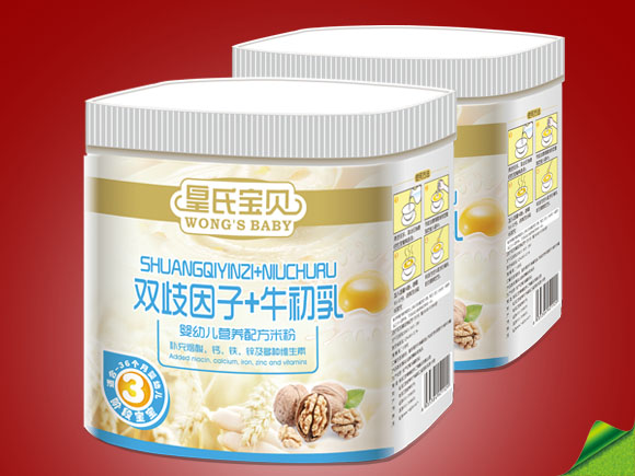 皇氏寶貝白罐雙歧因子牛初乳營養(yǎng)米粉3段