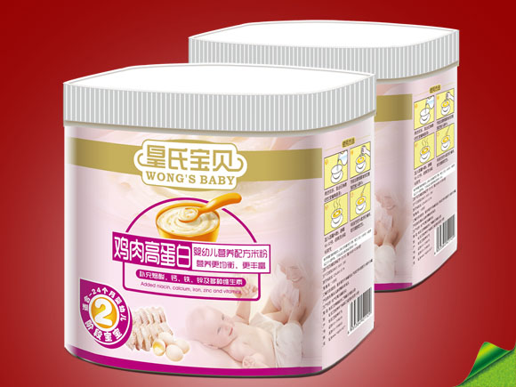 皇氏寶貝白罐雞肉高蛋白營養(yǎng)米粉2段