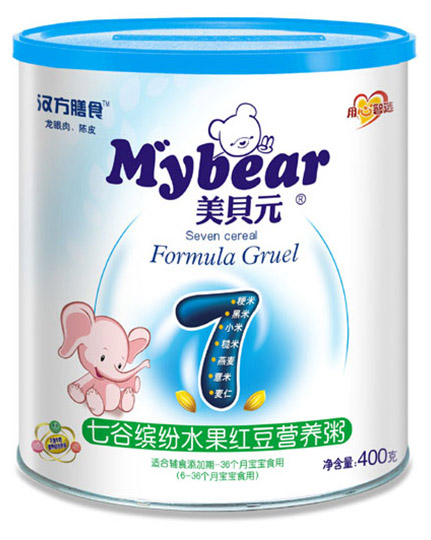 美貝元七谷繽紛水果紅豆營養(yǎng)粥