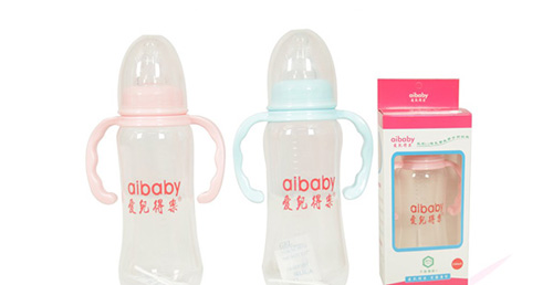 愛兒得樂240ml標(biāo)口PP帶手柄奶瓶
