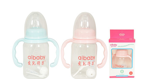 愛兒得樂120ml標口PP帶柄自動奶瓶