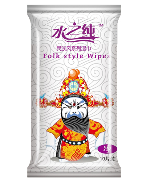 水之純民族風系列濕巾凈角10片裝