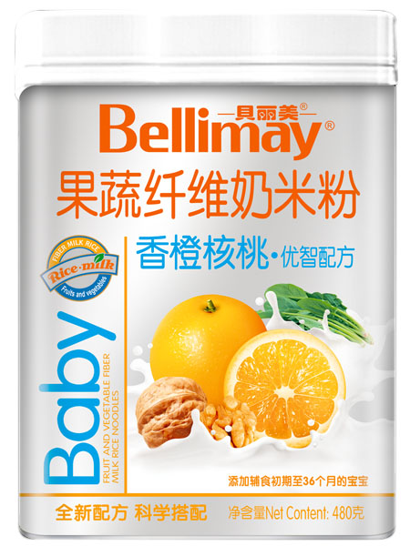 貝麗美香橙核桃果蔬纖維奶米粉