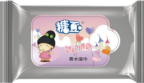 糖豆夢幻情侶女用9片裝香水濕巾