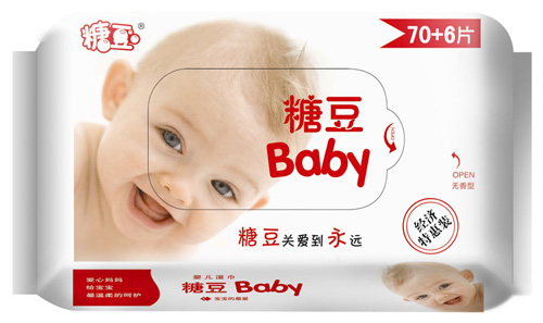 糖豆76片裝無香嬰兒濕巾