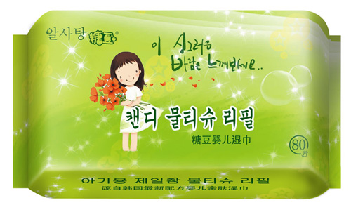 糖豆80片裝嬰兒濕巾