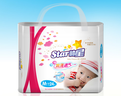 帥星超薄透氣嬰兒紙尿褲M