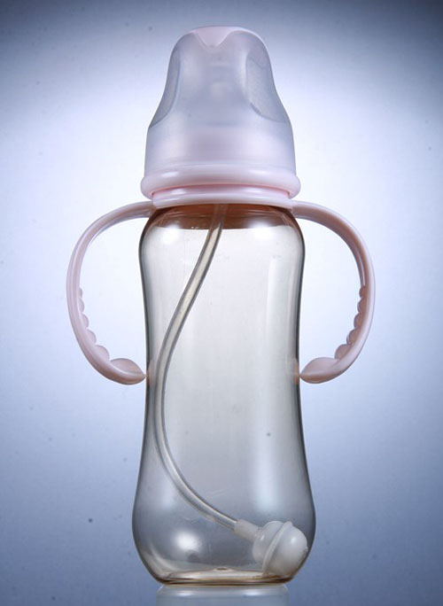 樂哈哈標(biāo)口弧形300毫升PPSU奶瓶