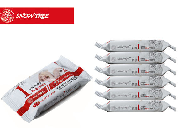 snowtree雪樹(shù)嬰幼兒濕巾1段10片裝