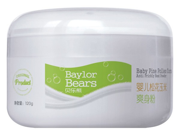 貝樂(lè)熊嬰兒松花玉米爽身粉120g