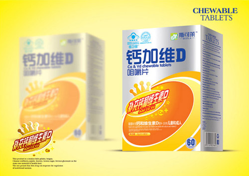 斯可萊鈣加維D咀嚼片