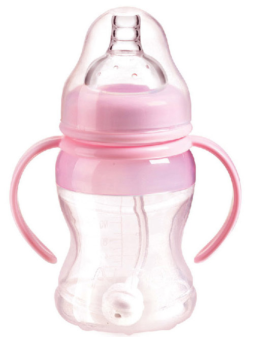 愛樂(lè)寶硅膠自動(dòng)奶瓶180ml粉色