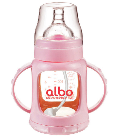 愛樂寶防爆自動玻璃奶瓶150m粉色