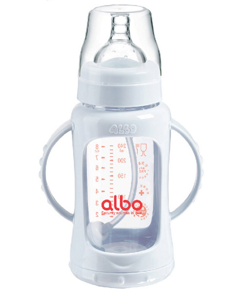 愛樂寶防爆自動(dòng)玻璃奶瓶240ml白色