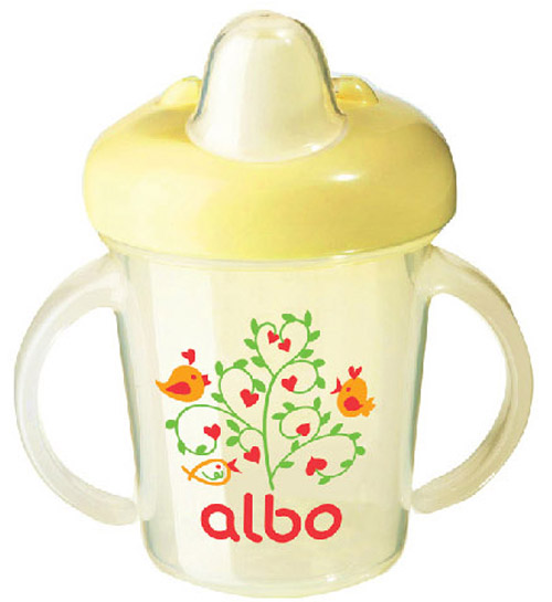 愛(ài)樂(lè)寶軟嘴學(xué)飲杯180ml黃色