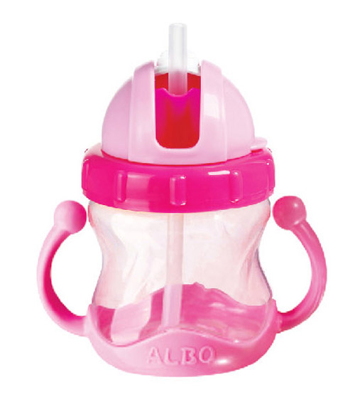 愛樂寶博文吸管杯210ml粉色