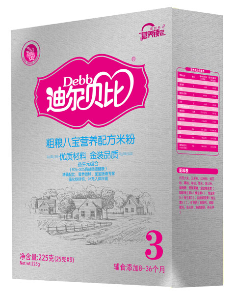 迪爾貝比粗糧八寶營(yíng)養(yǎng)配方米粉盒裝