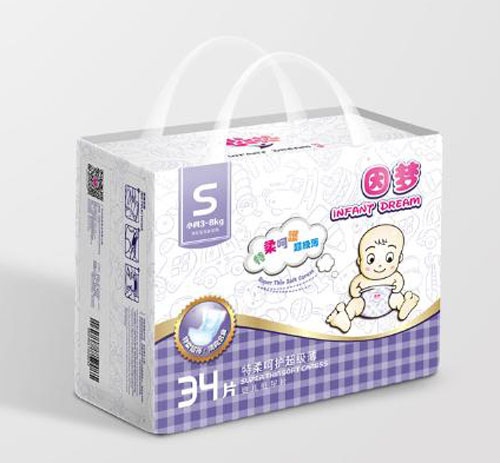 因夢(mèng)特柔超級(jí)薄嬰兒紙尿片S碼