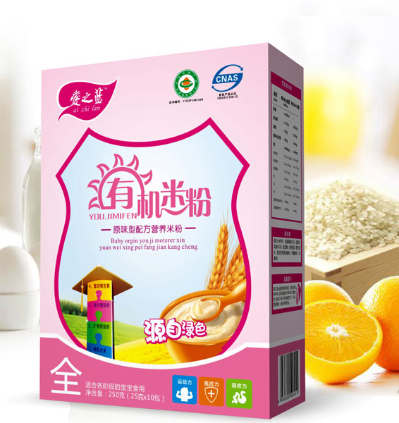 愛(ài)之藍(lán)原味型配方有機(jī)米粉盒裝